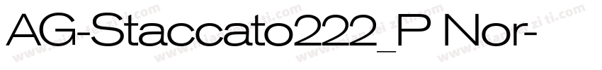 AG-Staccato222_P Nor字体转换